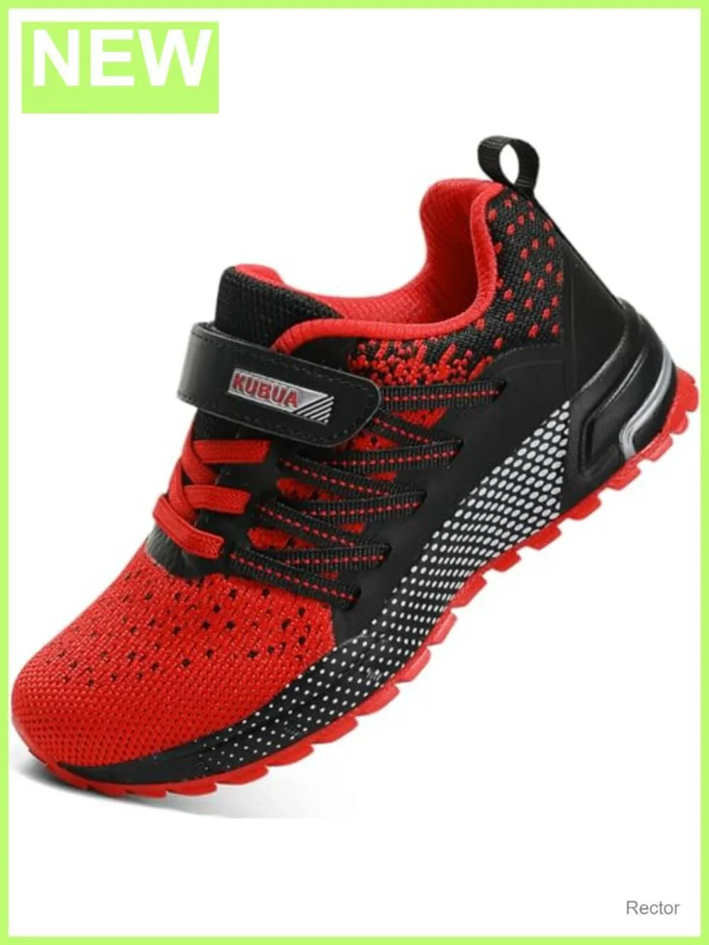 KUBUA Kids Sneakers Lightweight Breathable Mesh Tennis Shoes Hook and Loop